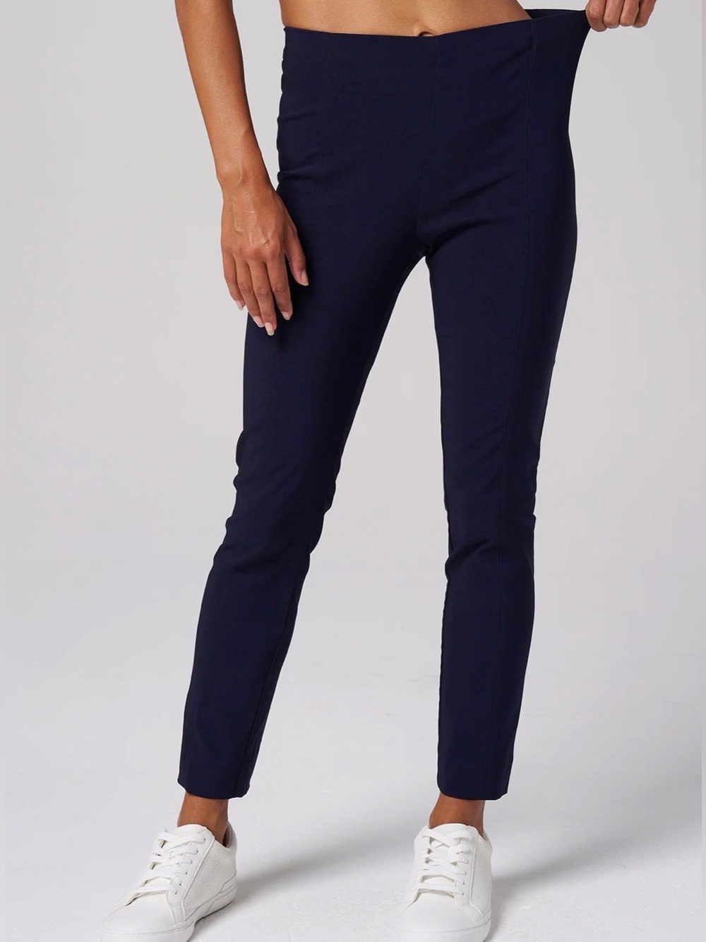 Franne Golde All-Season Slim Ankle Pant in Navy